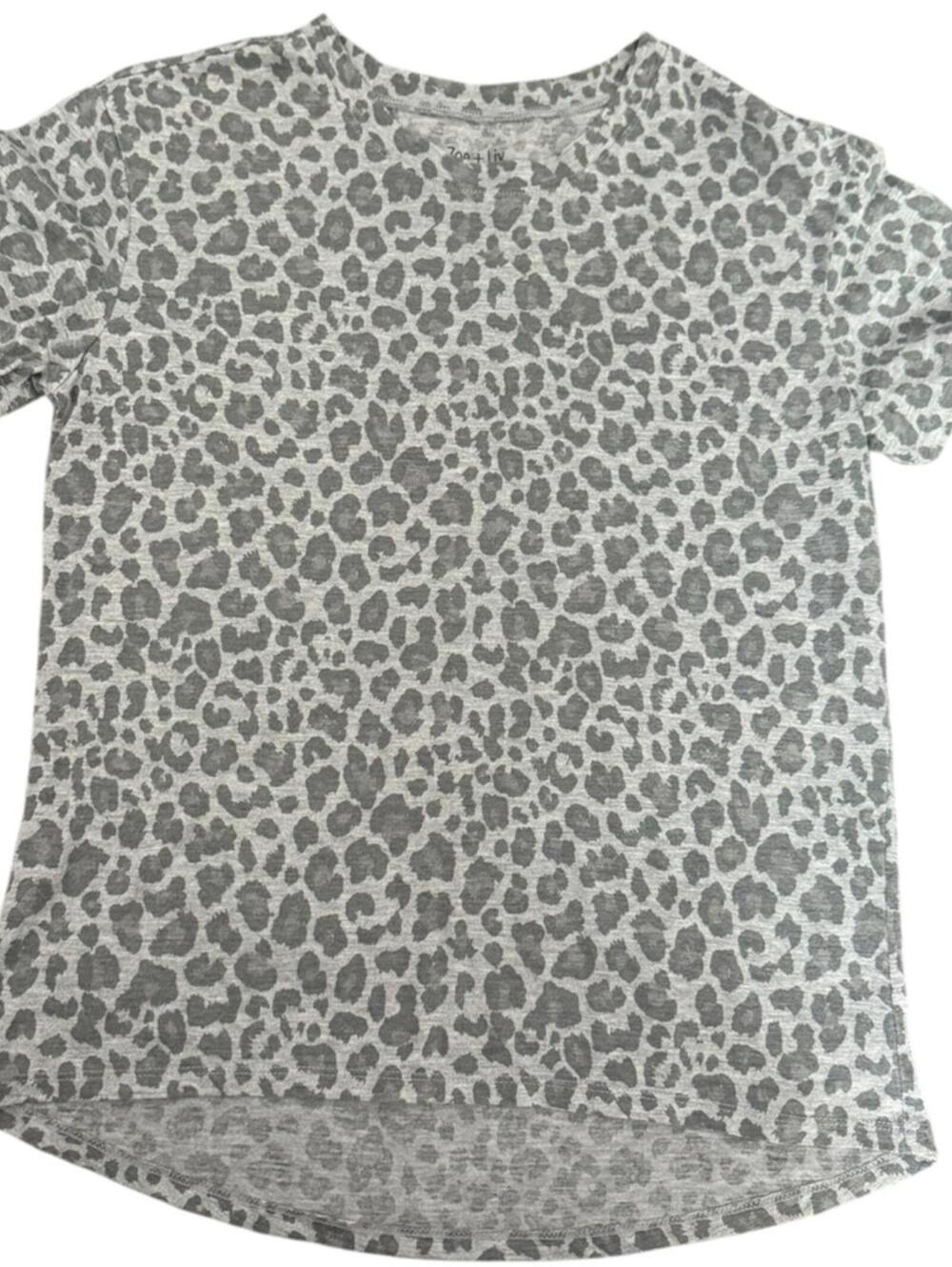 Zoe + Liv Gray Leopard Print Kids Tee
